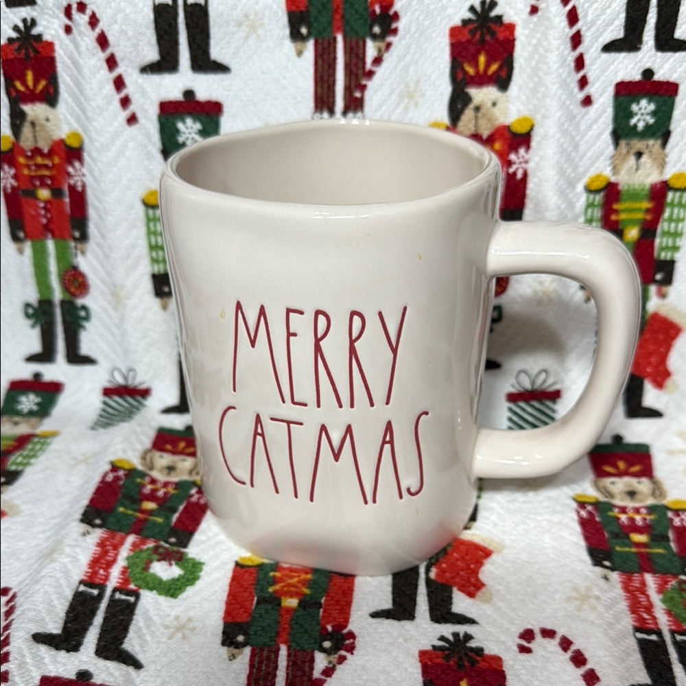Rae Dunn Merry Catmus Christmas Mug
